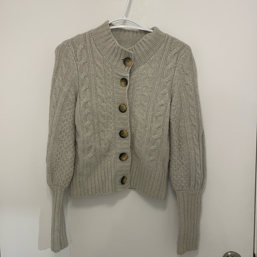 Urban Outfitters speckled grey cardigan.
